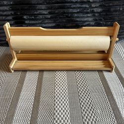 Wooden Art Paper Roll Stand – Great for Drawing, Crafts & Art Stations 