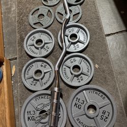 Olympic Weights Curl Bar Set