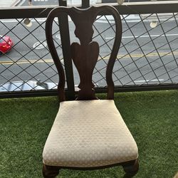 Vintage Dining Chair with Upholstered Seat.