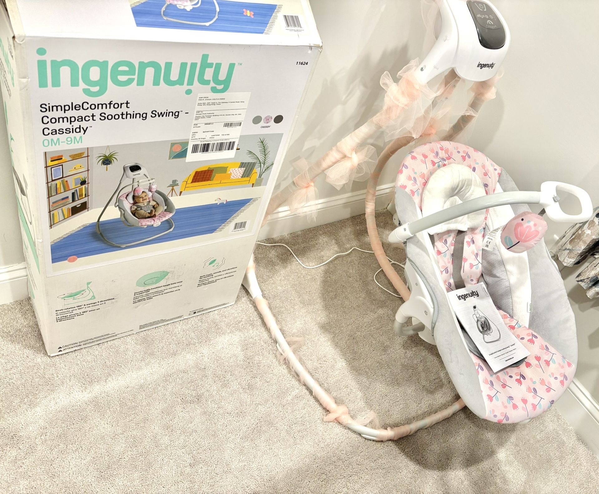 Baby Motor Swing Just Like New - Open Box