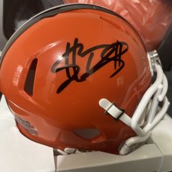 Shedeur Sanders Signed Cleveland Browns Mini Helmet 