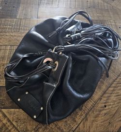 Kate Spade Black Leather Bucket Bag