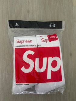 Supreme x Hanes Cushion Crew Socks 4-Pack