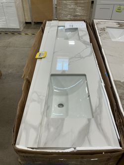 73” x 22” Engineered Stone Bathroom Vanity Countertop