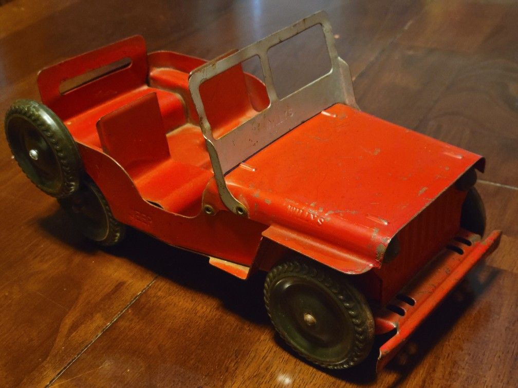 Post-War 1940s Marx Willys Metal Toy Jeep