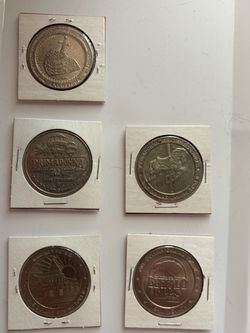 Las Vegas casino gaming tokens lot of 5