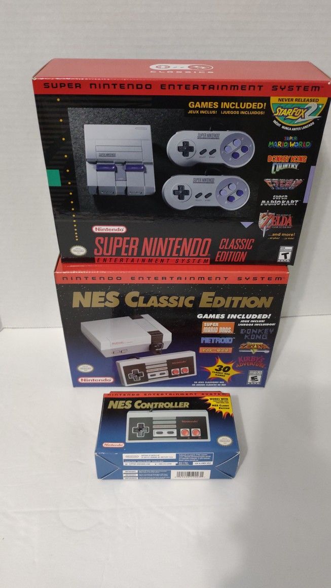 Nintendo NES Super Nintendo SNES bundle