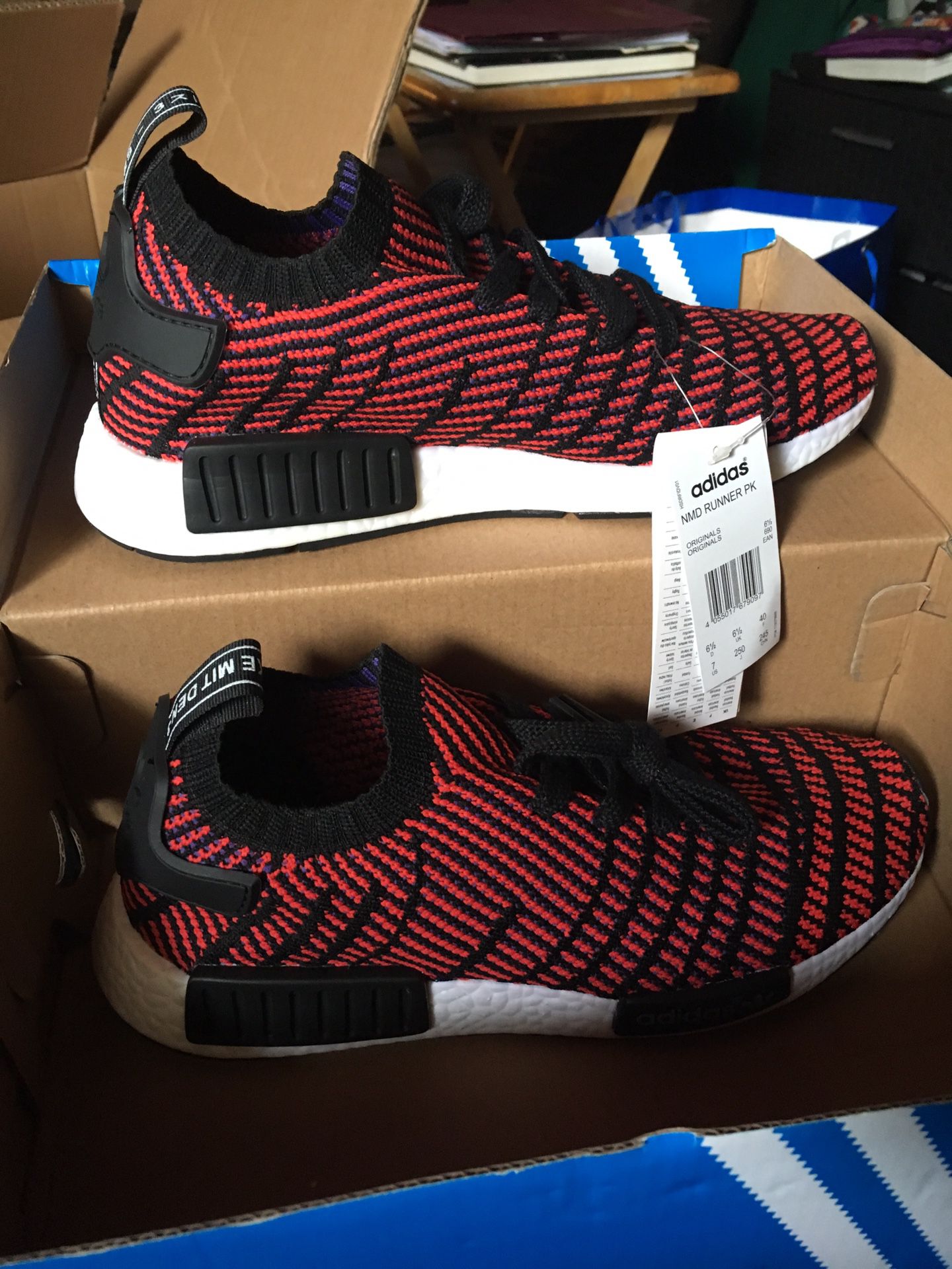 Adidas NMD Red, White and Black