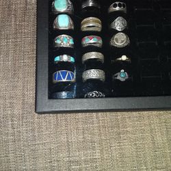 Sterling Silver and Other Rings For Sale 