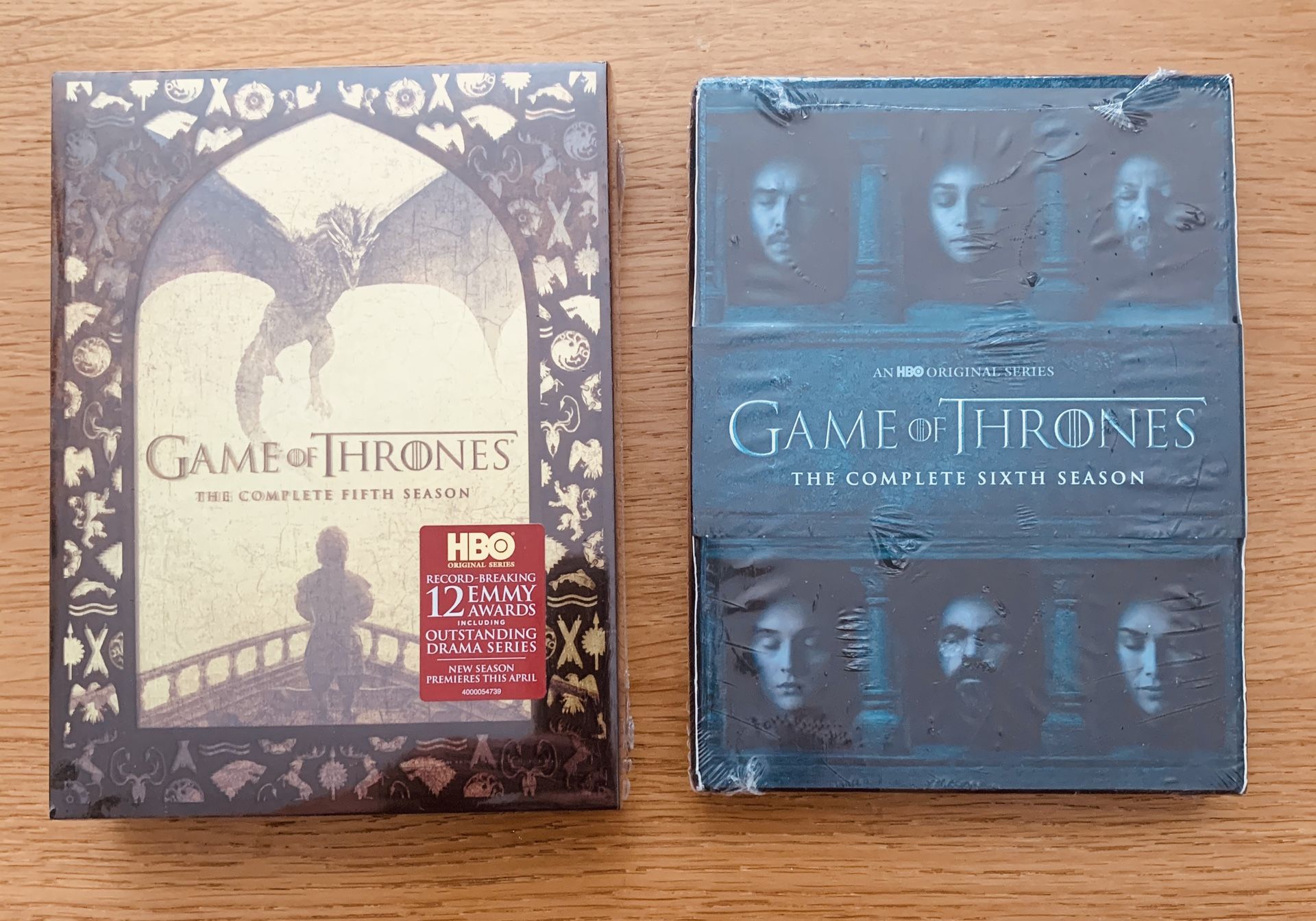 Game of Thrones 5th & 6th Season DVDs