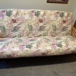 Queen Size Futon, Cover,  And Shaker Style Frame
