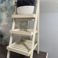 🪻WORLD MARKET ✨Light Raw Wood Ladder Shelf! NICE