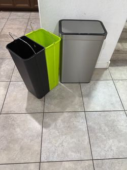 EKO Econova 30L+30L Dual Compartment Motion Sensor Trash Can, 16 Gallon Automatic Kitchen and Recycling Bin, Soft-Close Lid, Fingerprint-Resistant Sta