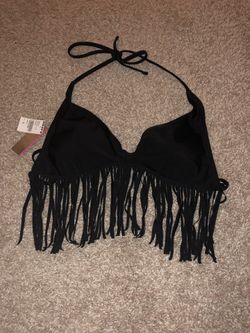 *BRAND NEW* Black fringe bathing suit top