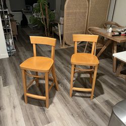 Two Wooden Stools/ Bar Chairs 