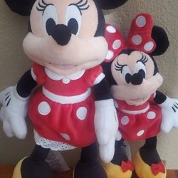 Minnie Mouse Plush Toys 9" & 12" (Price is for both)