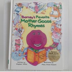 Barney's Favorite Mother Goose Rhymes 1993 Vintage Hardcover Book- Collectible 
