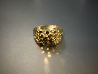 10K Golden Nugget Ring Size 7.5✅ – 2.2 Grams 🔥 (Firm Price)