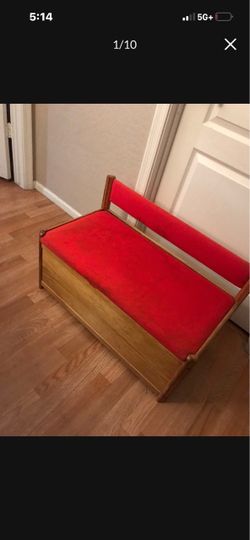 Mid century modern Kids Storage Bench