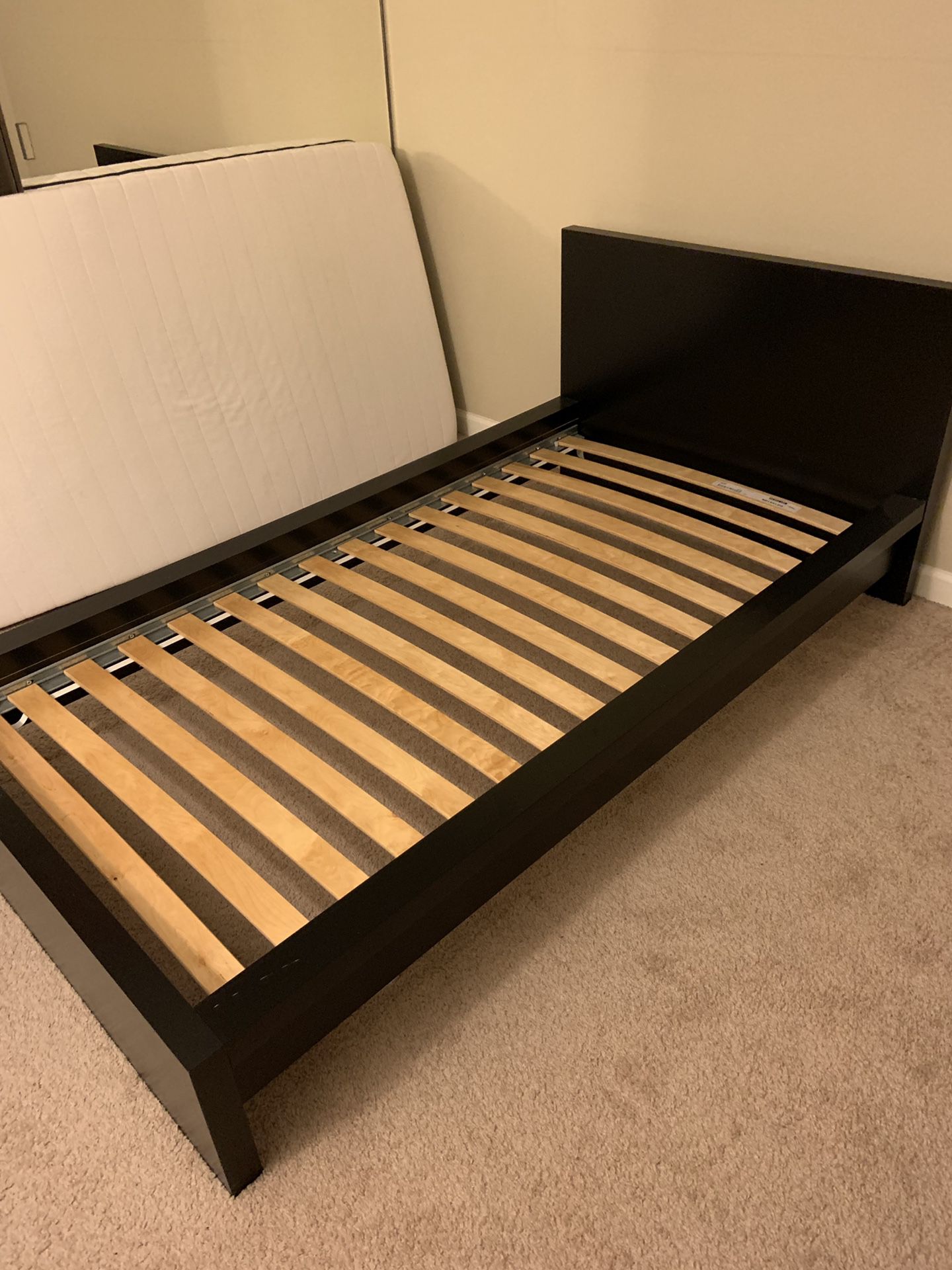 IKEA Twin bed Frame with wooden slats