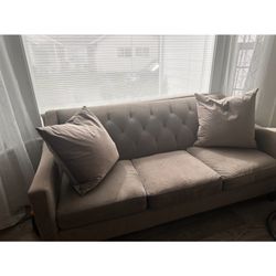 3 Piece Set Velvet Couch And two chairs 