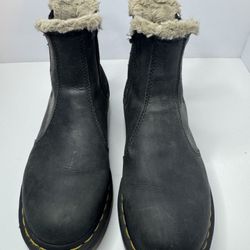 Dr Martens Leonore Black Leather Boots Size UK6 /US 8 