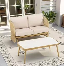 Elevate Your Outdoor Living 🌿 | Modern Woven Patio Sofa Set (2-Seater & 3-Seater Available)