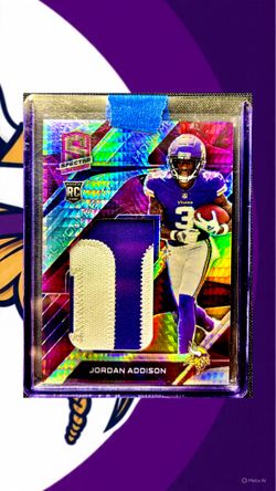 2023 Jordan Addison Spectra Monumental Rookie Patch  /15 – Vikings
