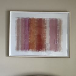 Framed Abstract Wall Art – 37x29” – $50