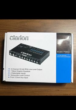 Clarion EQS755V 1/2-DIN Graphic Equalizer Crossover