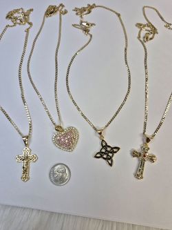 Beautiful Necklaces 14K Gold Laminated Hypoallergenic Waterproof Non Tarnish Excellent Quality Jewelry 35$