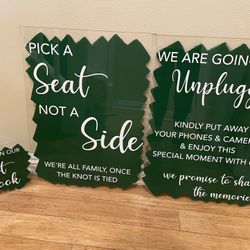 Acrylic Wedding Signs