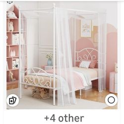 Twin Metal Canapy Bed
