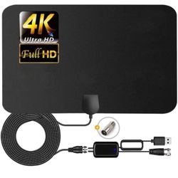 TV Antenna for Smart TV-480 Miles Range Digital Indoor Antenna- Powerful Support 8K 4K 1080p All TV's Outdoor Signal 360° Signal Reception-16.4ft Coax