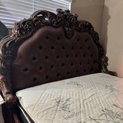 Stunning Italian King Size Bed Frame – Exquisite Handcrafted Detail