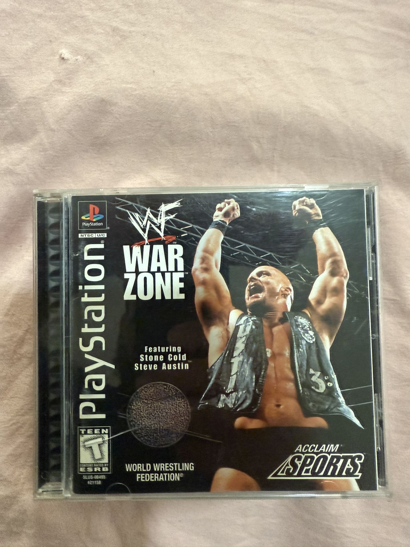 WWF War Zone Black Label Sony Playstation 1 PS1 COMPLETE CIB