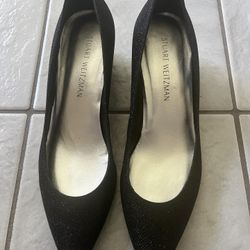 Stuart Weitzman (New) Black leather Heels size 10