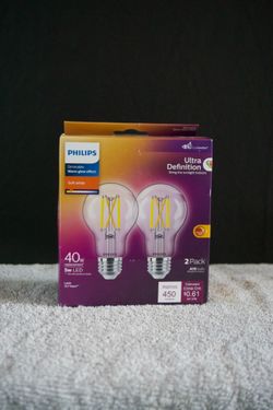 Philips Ultra Definition LED Bulbs – 40W Equivalent | Bright White Light | Energy Efficient