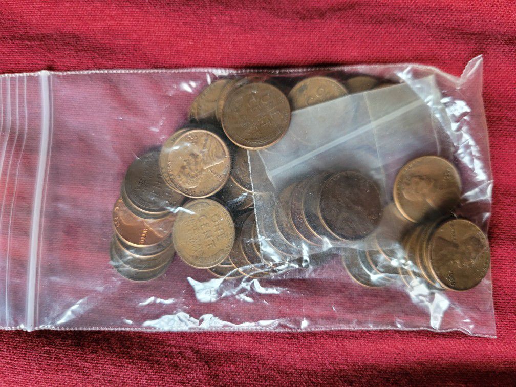 Various Wheat Penny Coins And Set