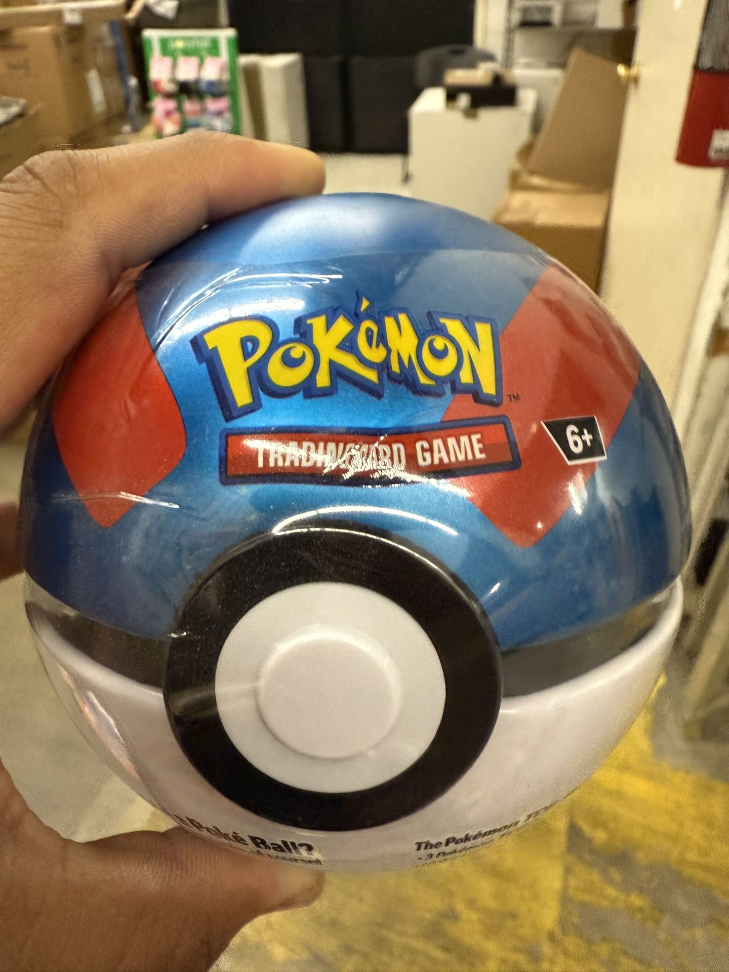 pokemon poke ball tin with 3 tcg booster packsĀ