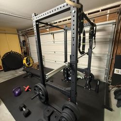 High Quality Complete weightlifting flat foot rack set