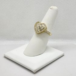 Brand New Sterling Silver 925 Heart Gemstones Cz stones Ring
