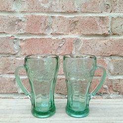 Vintage Libbey Glass Coca-Cola Mugs 