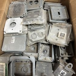 LOT OF 162+* Steel City | RACO | Cantex Electrical Gang Box Outlet Covers & MORE