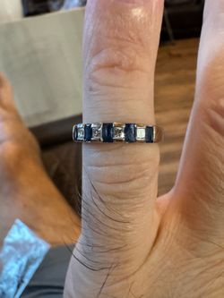Blue stones with diamonds