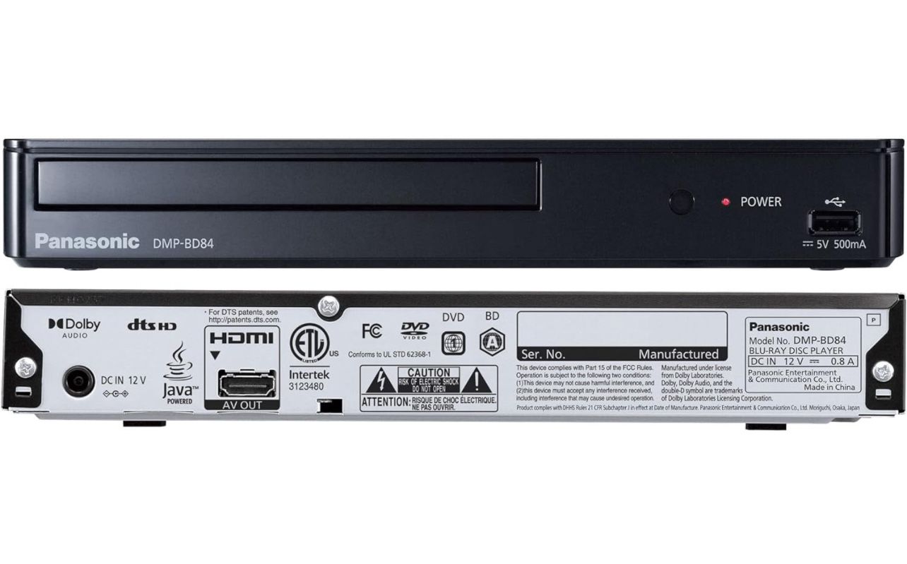Panasonic DMP-BD84P-K Blu-ray Disc/DVD Player