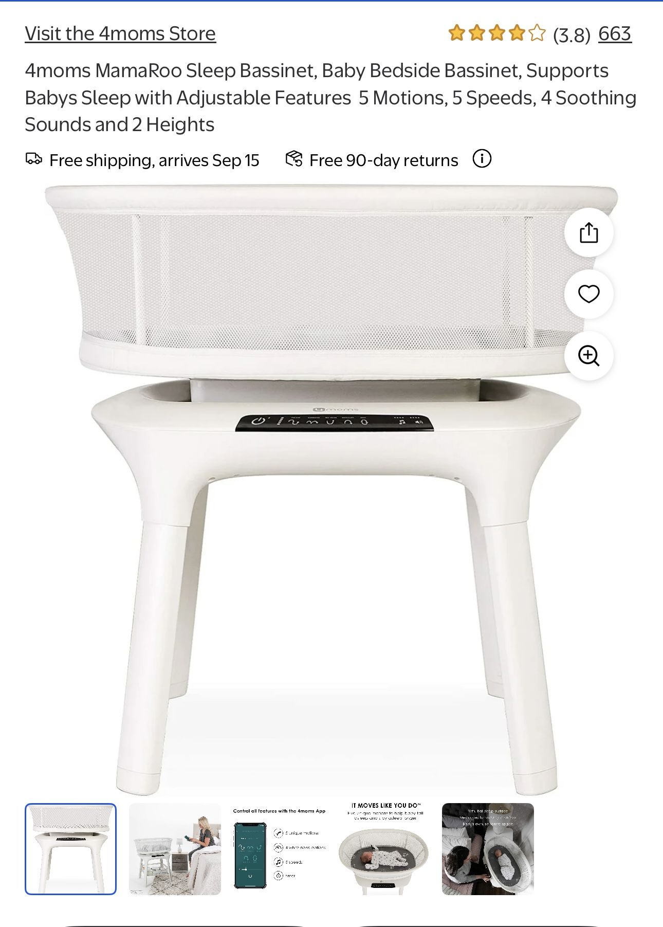 4 Moms Mamaroo Sleep Bassinet