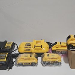 DEWALT BATTERIES AND CHAEGERS