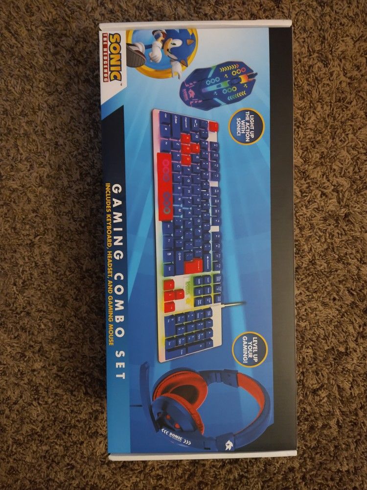 Sonic the Hedgehog Gaming Combo Set Keyboard Headset Gaming Mouse