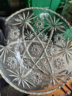 Large crystal glass bowl 30$